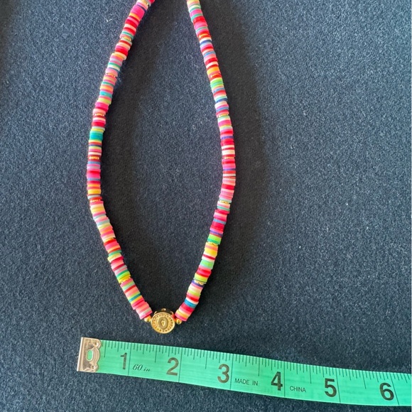 Wear BRACHA Colorful Initial Beaded Necklace( sold separately) this one is “O” - Picture 7 of 11